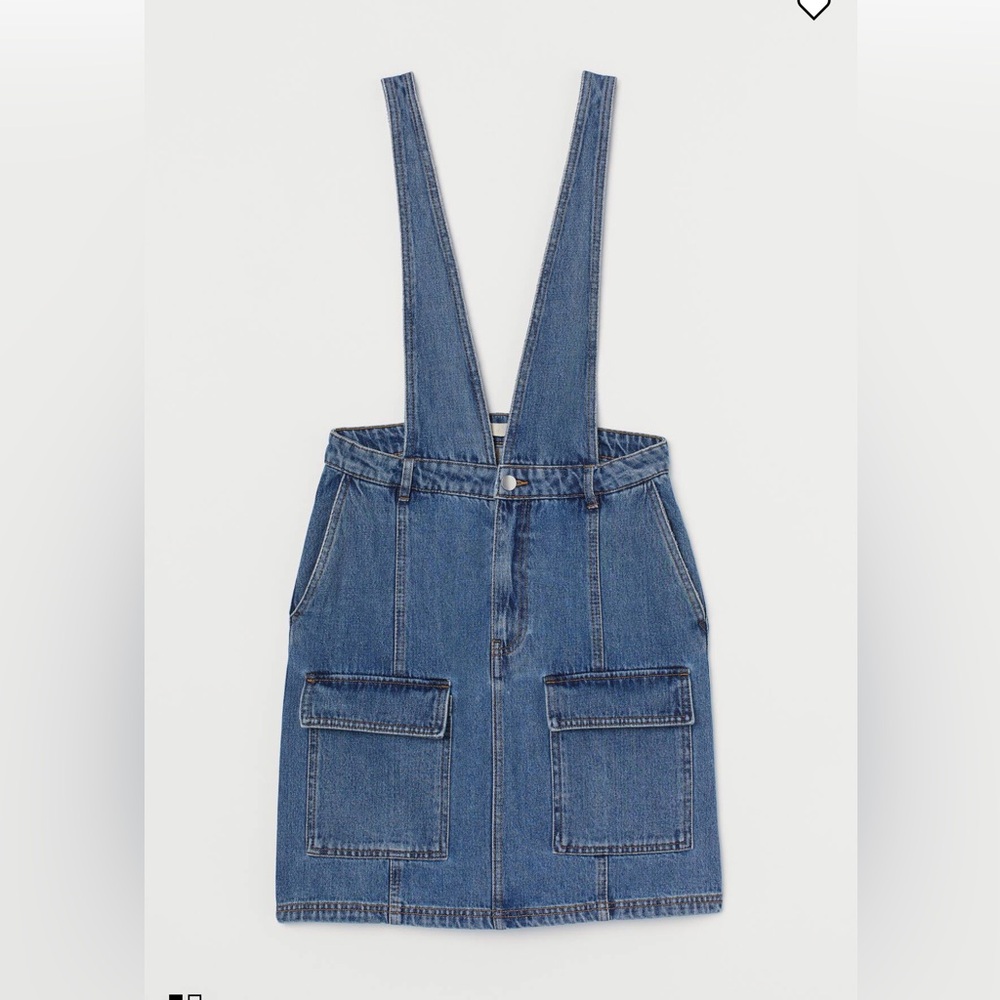NWT H&M Denim Overall Pinafore Dungaree Dress